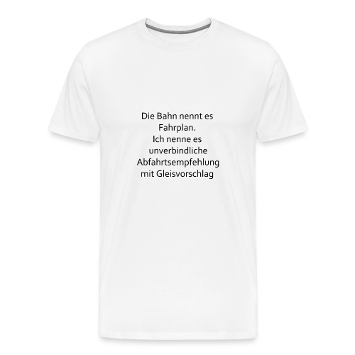 Bahn schwarz - Männer Premium T-Shirt