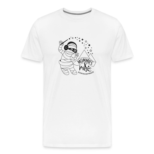 Logo Mummies and Magic schwarz auf weiß - Männer Premium T-Shirt