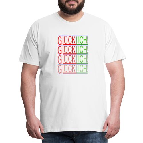 Glücklich - Ich / Glück + Ich = GlücklIch - Männer Premium T-Shirt