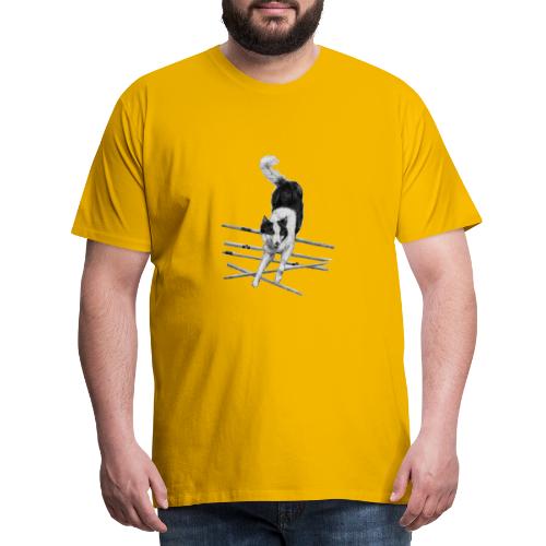 agility border collie - Herre premium T-shirt
