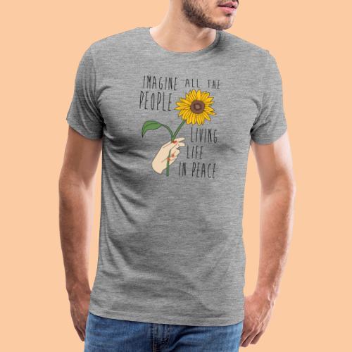 Sunflower - imagine life in peace - Men's Premium T-Shirt
