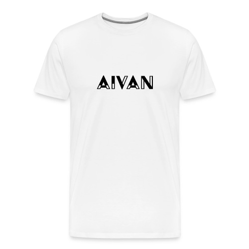 Aivan - Musta teksti - Miesten premium t-paita
