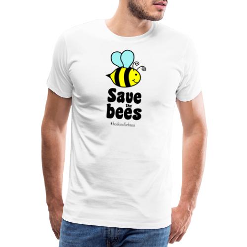 Bees9-1 save the bees | Bienen Blumen Schützen - Männer Premium T-Shirt
