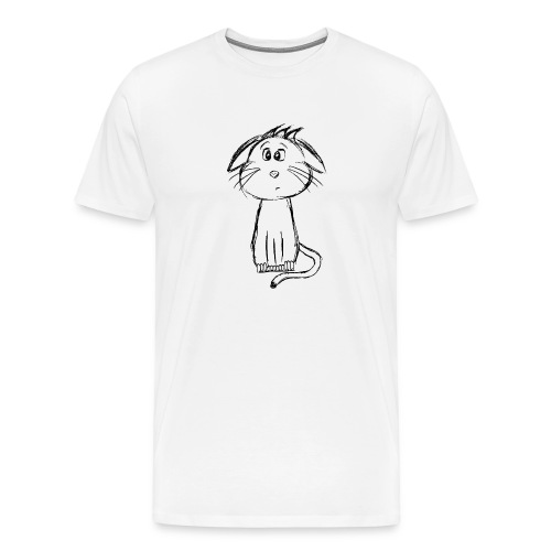 Kissa Kissanpentu musta scribblesirii - Miesten premium t-paita