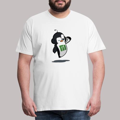 Manjaro Mascot wink hello left - Männer Premium T-Shirt