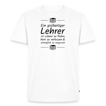 A great teacher is hard to find - Men's Premium Organic T-Shirt - white - Front - Nico (187cm)