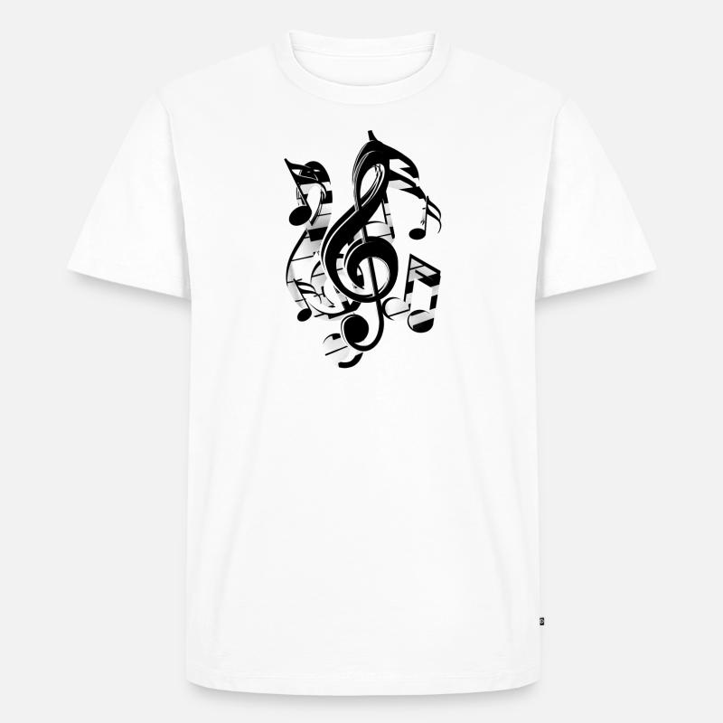 Clef notes - Men's Premium Organic T-Shirt - white