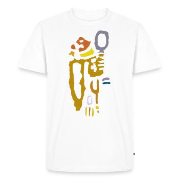Kunst - Männer Premium Bio T-Shirt - Weiß - Vorne - Nico (187cm)