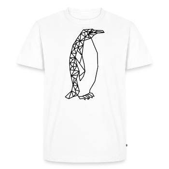 Geometric Penguin - Men's Premium Organic T-Shirt - white - Front - Nico (187cm)