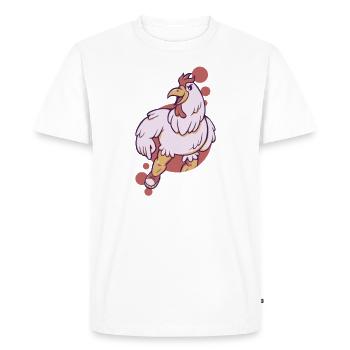Poulet - T-shirt Premium bio Homme - blanc - Devant - Nico (187cm)