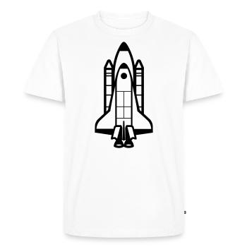 Rocket - Men's Premium Organic T-Shirt - white - Front - Nico (187cm)