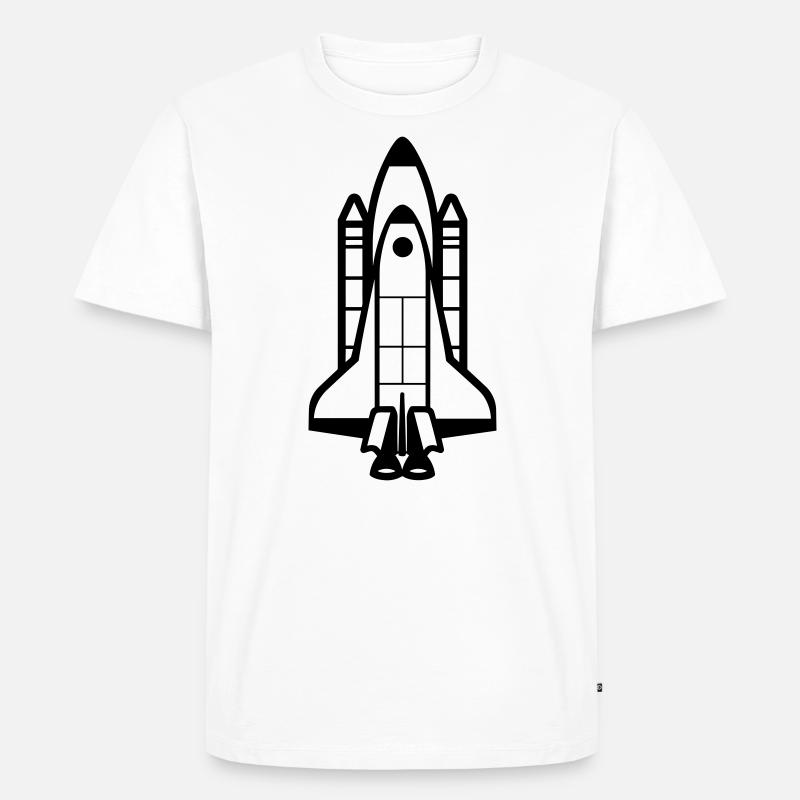 Rakete - Männer Premium Bio T-Shirt - Weiß