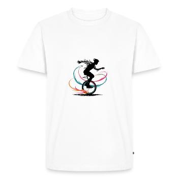 Monocycle monocycle penny-farthing - T-shirt Premium bio Homme - blanc - Devant - Nico (187cm)