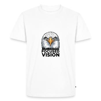 Focused Eagle Vision Inspirational Quote - Men's Premium Organic T-Shirt - white - Front - Nico (187cm)