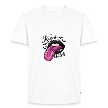 Embrassé par une sorcière avec des chauves-souris et de la magie - T-shirt Premium bio Homme - blanc - Devant - Nico (187cm)
