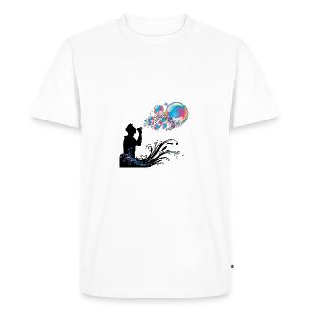 Bulles de savon colorées fantaisie et magie pour - T-shirt Premium bio Homme - blanc - Devant - Nico (187cm)