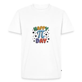 Happy Pi Day Funny Math Design - Men's Premium Organic T-Shirt - white - Front - Nico (187cm)