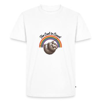 Trop cool pour ramper paresseux Rainbow Design - T-shirt Premium bio Homme - blanc - Devant - Nico (187cm)