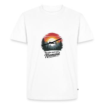Glider pilots Nobody annoys me up here - Men's Premium Organic T-Shirt - white - Front - Nico (187cm)
