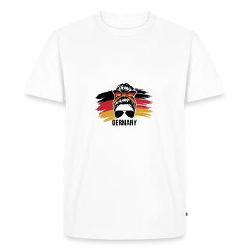 Allemagne drapeau bandeau lunettes de soleil femme - T-shirt Premium bio Homme - blanc - Devant - Nico (187cm)