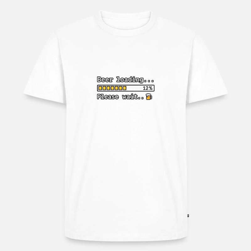 Loading Alkohol - Männer Premium Bio T-Shirt - Weiß