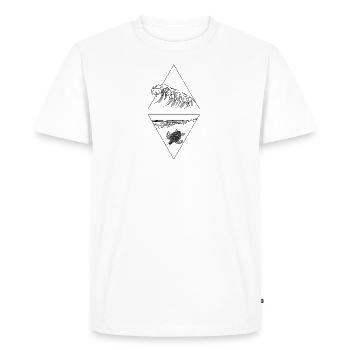 Triangle Wave Turtle - Men's Premium Organic T-Shirt - white - Front - Nico (187cm)