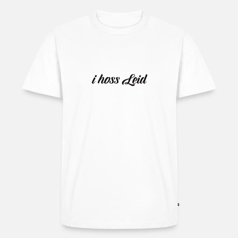 i hoss Leid - Männer Premium Bio T-Shirt - Weiß