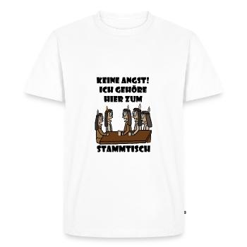 Don't worry I belong here to the regulars' table black - Men's Premium Organic T-Shirt - white - Front - Nico (187cm)