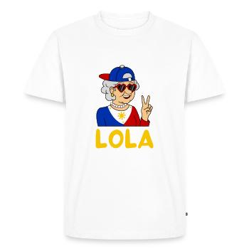 Best Lola ever / Tagalog Grandma, Philippines - Men's Premium Organic T-Shirt - white - Front - Nico (187cm)
