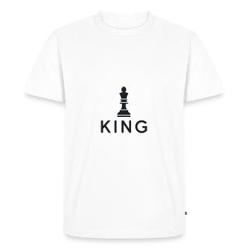 Chess King Figure Design for Chess Lovers - Men's Premium Organic T-Shirt - white - Front - Nico (187cm)