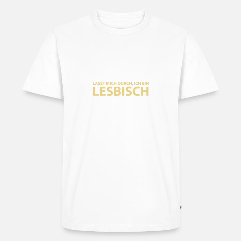 lesbisch - Männer Premium Bio T-Shirt - Weiß