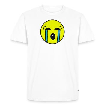 crying Emoji - T-shirt Premium bio Homme - blanc - Devant - Nico (187cm)