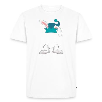 Frère Lapin de Pâques Joyeuses Pâques - T-shirt Premium bio Homme - blanc - Devant - Nico (187cm)