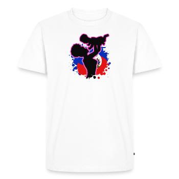 Haïti Drapeau Haïtien Mère Enfant I Cadeau - T-shirt Premium bio Homme - blanc - Devant - Nico (187cm)