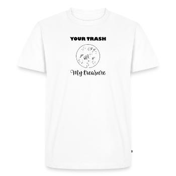 Your trash, my treasure - Men's Premium Organic T-Shirt - white - Front - Nico (187cm)