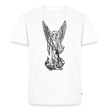 ARCHANGE T-SHIRT. - T-shirt Premium bio Homme - blanc - Devant - Nico (187cm)