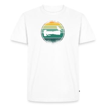 Photographie de nature | Long objectif | Oiseau avant la - T-shirt Premium bio Homme - blanc - Devant - Nico (187cm)