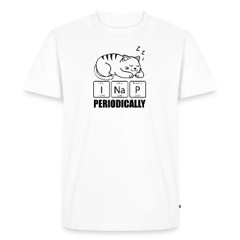 I Nap Periodically - Funny Science Cat Chat - T-shirt Premium bio Homme - blanc - Devant - Nico (187cm)