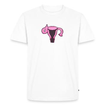 No Uterus No Opinion - Kein Uterus Keine Meinung - Men's Premium Organic T-Shirt - white - Front - Nico (187cm)