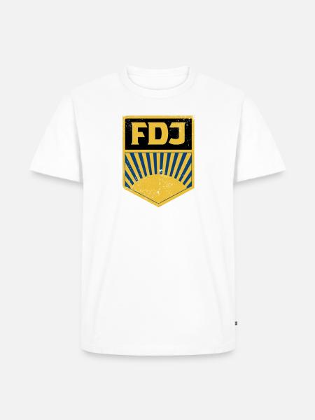 FDJ Retro Logo DDR Pioniere - Men's Premium Organic T-Shirt - white