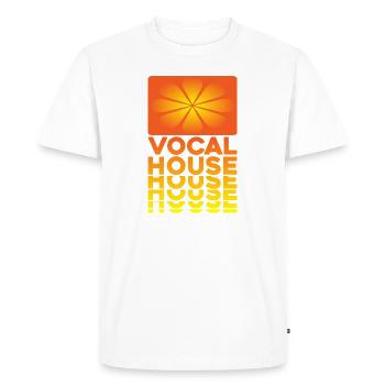 Musique House Vocale - T-shirt Premium bio Homme - blanc - Devant - Nico (187cm)