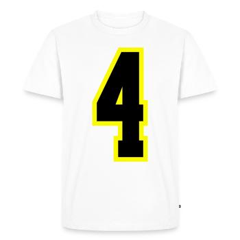 Justaucorps à 4 chiffres - T-shirt Premium bio Homme - blanc - Devant - Nico (187cm)