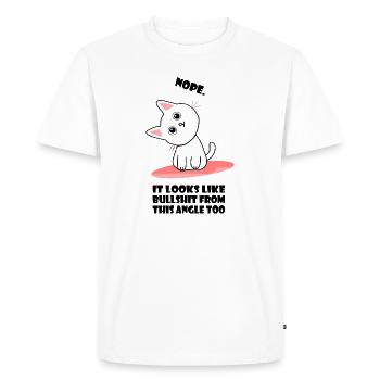 Non chat avec une autre perspective conneries drôle - T-shirt Premium bio Homme - blanc - Devant - Nico (187cm)