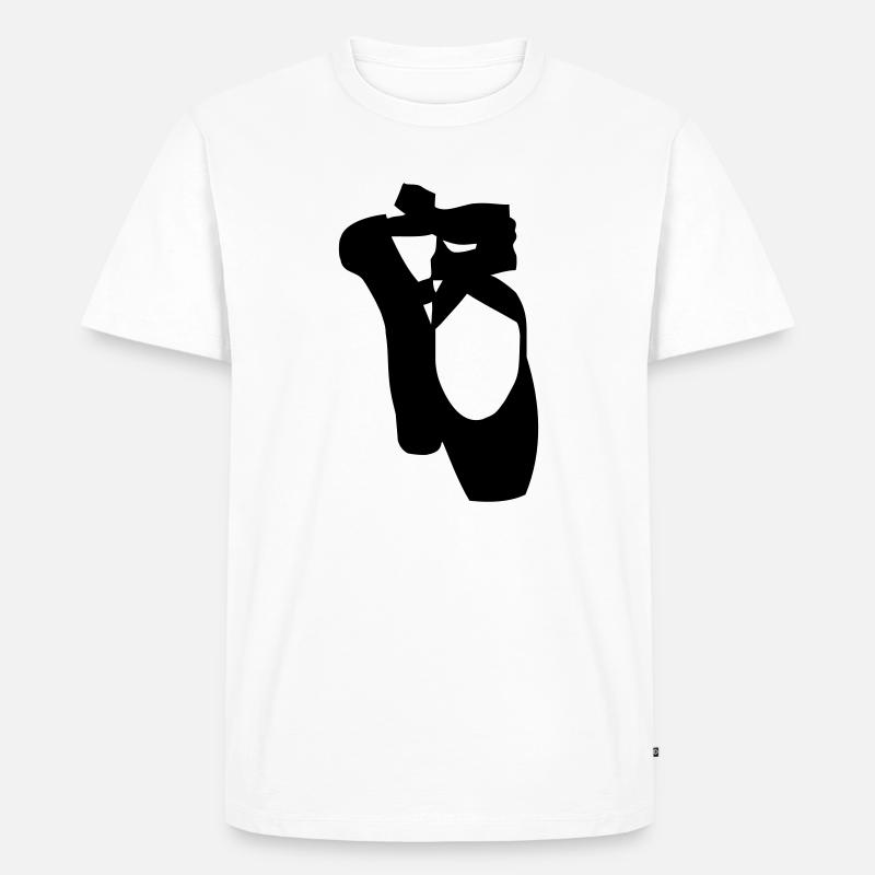 Ballet schuhe - Männer Premium Bio T-Shirt - Weiß