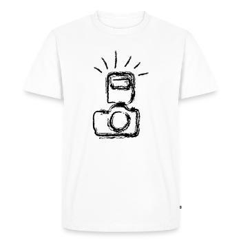 caméra - T-shirt Premium bio Homme - blanc - Devant - Nico (187cm)