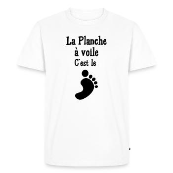 Planche à voile / Véliplanchiste / Windsurf / - T-shirt Premium bio Homme - blanc - Devant - Nico (187cm)