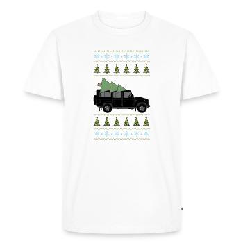 Defender 110 Black Christmas Light - T-shirt Premium bio Homme - blanc - Devant - Nico (187cm)