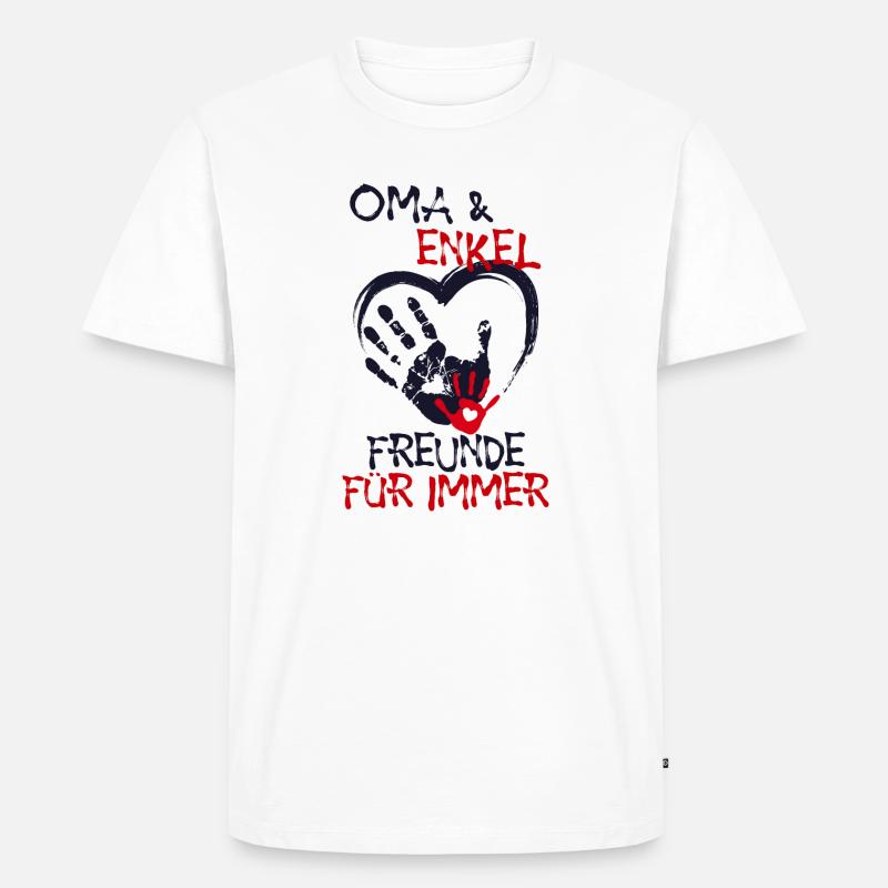 Enkel Oma Großmutter Statement Lieblingsoma - Männer Premium Bio T-Shirt - Weiß