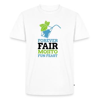 Festin du Mojito pour Toujours - T-shirt Premium bio Homme - blanc - Devant - Nico (187cm)