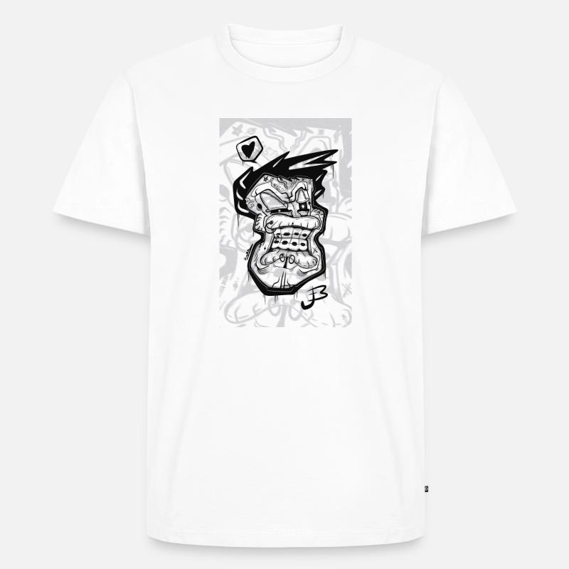 Goth Toon - Männer Premium Bio T-Shirt - Weiß